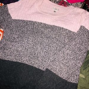 Pink and grey sweater